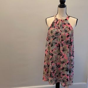 ASTR PINK FLORAL SUMMER DRESS